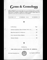 Gems & Gemology, Summer 1944, Vol. 4, No. 10