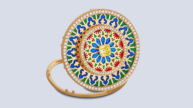 Plique-à-jour pocket watch cover