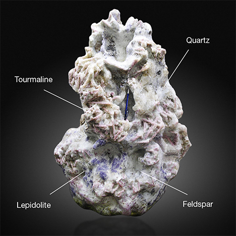 Pink tourmaline and lepidolite-bearing pegmatite from Luc Yen