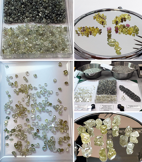 Two weeks’ production of diamonds from Lomonosov.