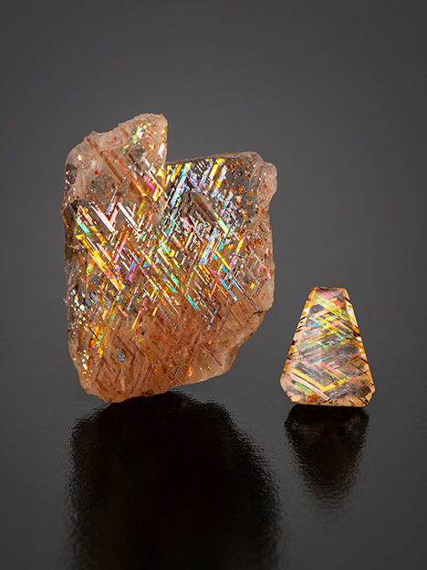 “Rainbow lattice” specimens from Australia.