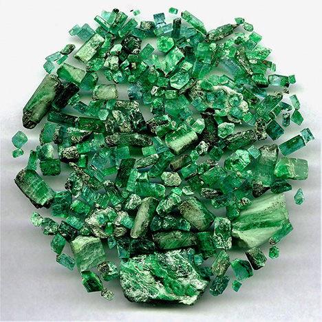 Typical quality of Habachtal emeralds mined in the 1960s and 1970s
