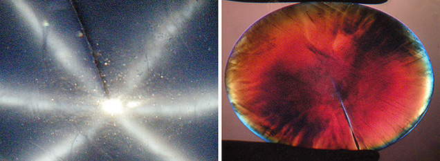 Grain boundaries in Verneuil-grown synthetic blue star sapphire