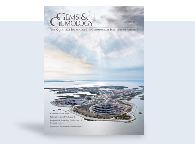Summer 2016 Gems & Gemology Cover