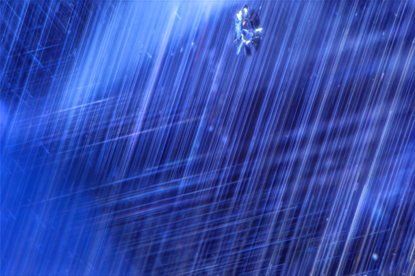 Long, fine rutile silk