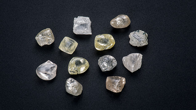 Diamond crystals from Letšeng