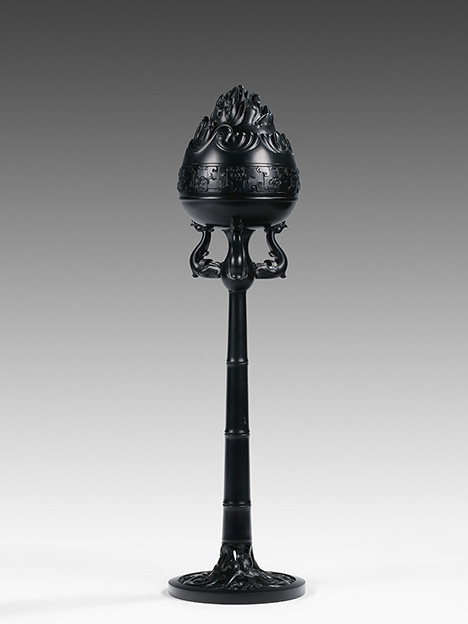 Censer carved from Guangxi black nephrite