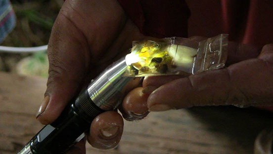 チャンタブリへの旅行の際、宝石の色と透明度を調べるために特殊ライトが使用された。 こうした種類のスキルを学ぶことで、いずれはプロの宝石鑑定士になります。