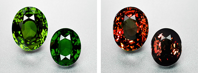 Grossular with color-change effect