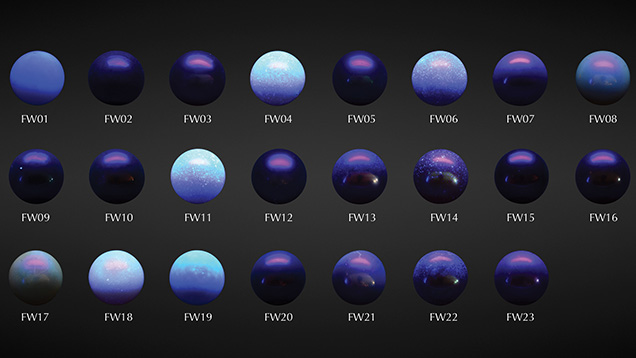 Fluorescence reactions of “Edison” Chinese freshwater cultured pearls
