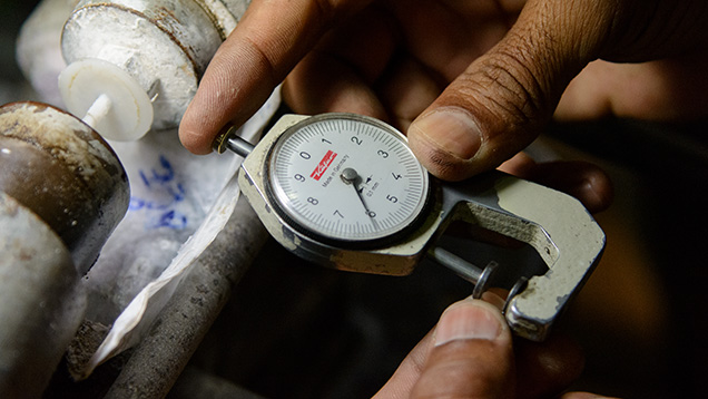 Calibration of colored stones at RMC