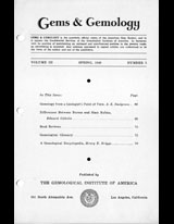 Gems & Gemology, Spring 1939, Vol. 3, No. 5