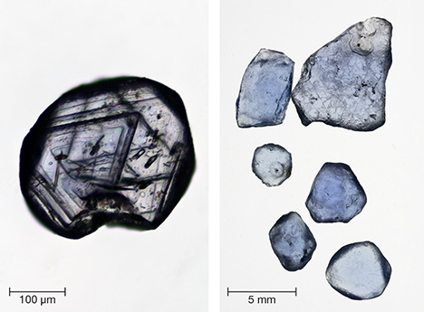 Sapphires from Bingham Canyon (Utah) and Yogo Gulch