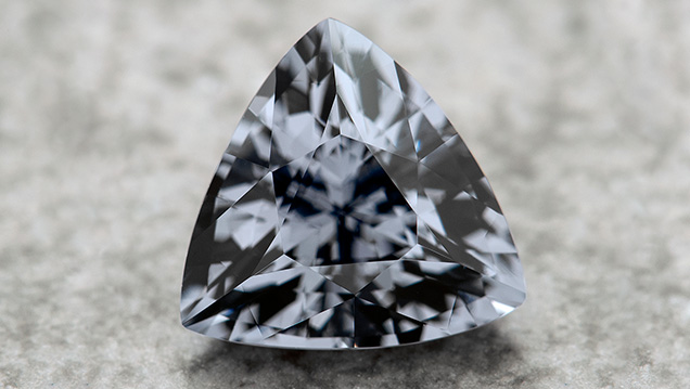 Trillion-cut gray spinel from Myanmar.