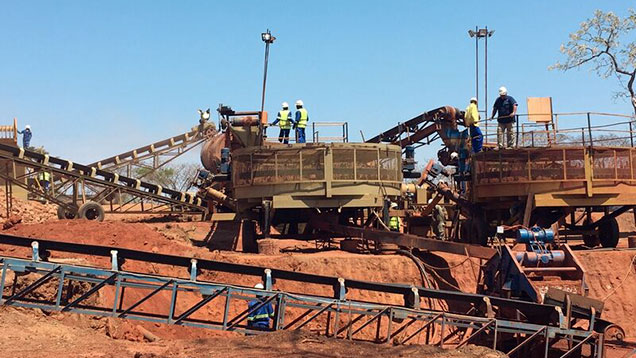 Washing process at Mustang.