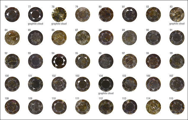 Fancy Dark brown to Fancy black Marange diamonds