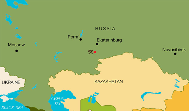 Map of Russia.