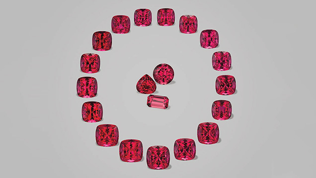 Nigerian rubellite tourmaline gemstones