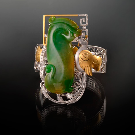 Dragon and phoenix ring