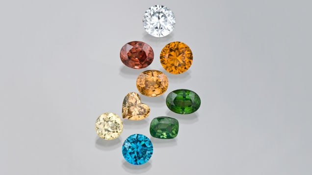 Wide Variety of Zircon Colors
