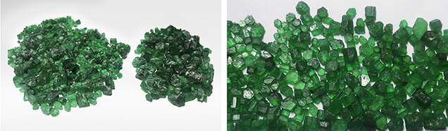 The 37 Swat emerald specimens for this study