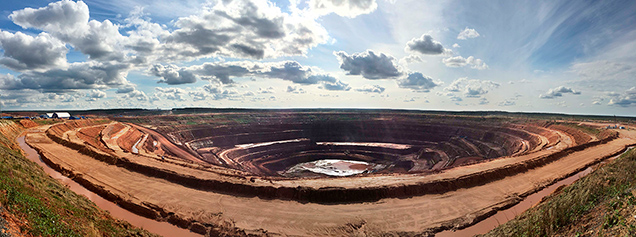 Open Pit of the Arkhangelskaya Kimberlite.
