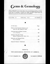 Gems & Gemology, Spring 1944, Vol. 4, No. 9