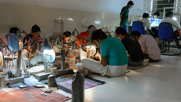 M&M Gems factory in Jaipur