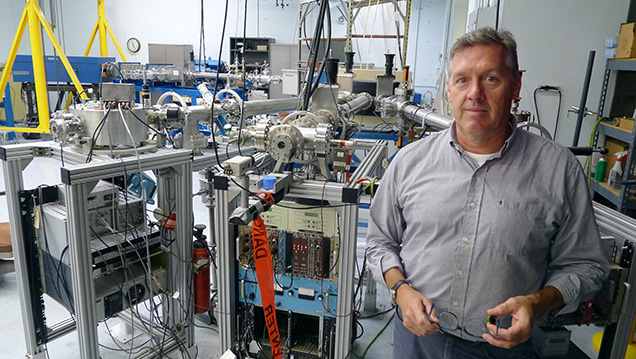The author and the University of Arizona’s accelerator mass spectrometer