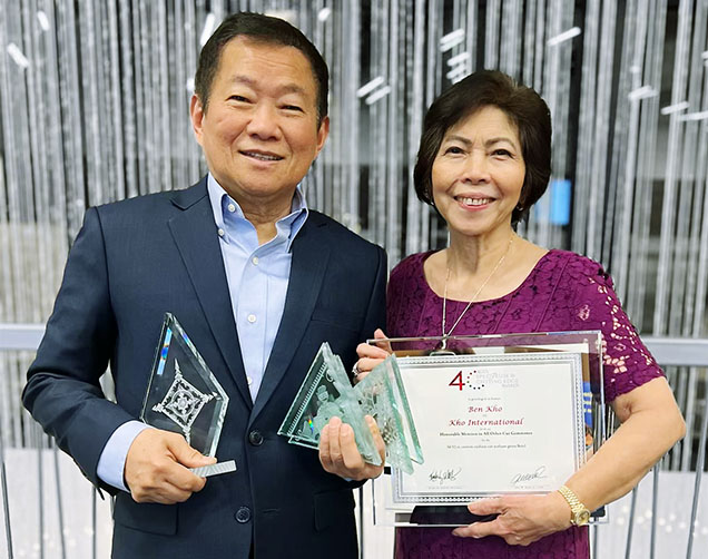 Figure 4. Ben and Molly Kho at the 2024 AGTA Spectrum Awards Gala held in Tucson,</br> Arizona. Courtesy of Ben Kho.