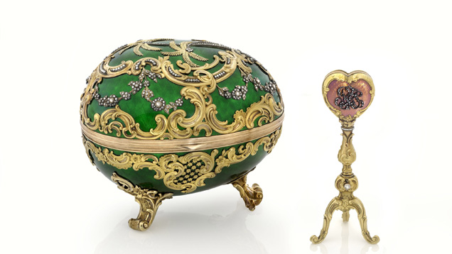 The 1902 Kelch Rocaille Egg. All 7 Kelch eggs created by Michael Perchin, Faberge