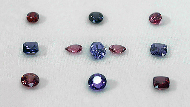 Spinel suites in a range of hues