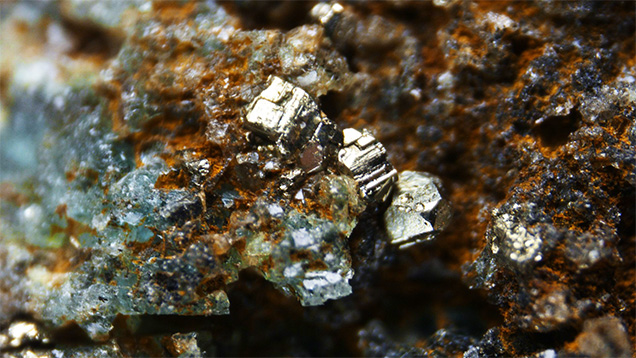 Pyrite is commonly associated with Colombian emerald. Pyrite is commonly associated with Colombian emerald.