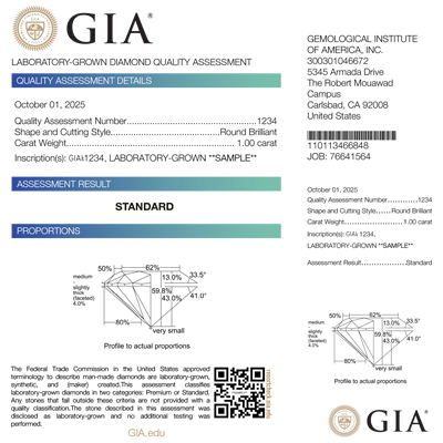 GIA will launch revised evaluation services for D-to-Z laboratory-grown diamonds on October 1