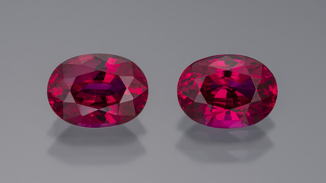 Matched pair of Burmese rubies