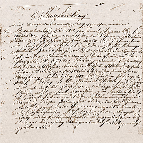 Notarized contract between the Austrian government and Samuel Goldschmidt
