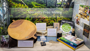 GIA’s Richard T. Liddicoat Gemological Library and Information Center received the Betty Clayton Gibson Memorial Trophy – Best Museum Exhibit for 2023 at the Tucson Gem and Mineral Show for its exhibit highlighting the importance of mercury-free gold.