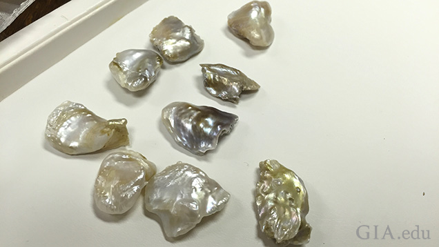 A group of exotic-looking baroque pearls