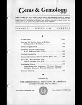 Gems & Gemology, Spring 1945, Vol. 5, No. 1
