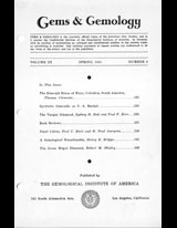 Gems & Gemology, Spring 1941, Vol. 3, No. 9