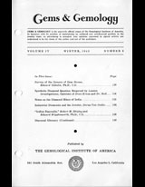 Gems & Gemology, Winter 1943, Vol. 4, No. 8