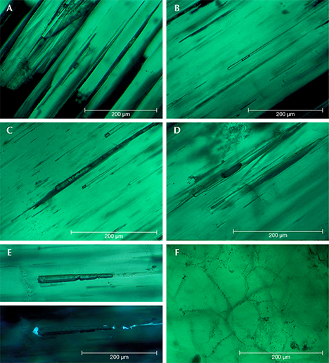 Growth features in type 1 Nacken synthetic emerald