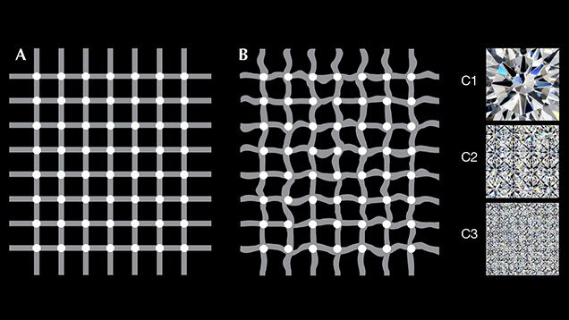 Optical effects and illusions creating diamond vibrancy