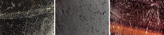 Columnar structures and polish lines observed in the beads.
