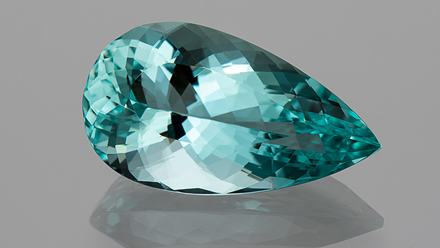 Rare blue-green beryl from Madagascar.