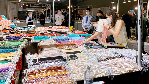 Customers at the AGTA GemFair.