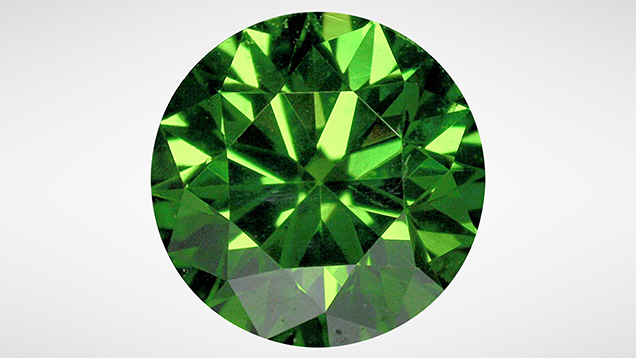 FA19-Huang-Fig1-246505-636px.jpg. Green diamond, color-treated by multi-step process
